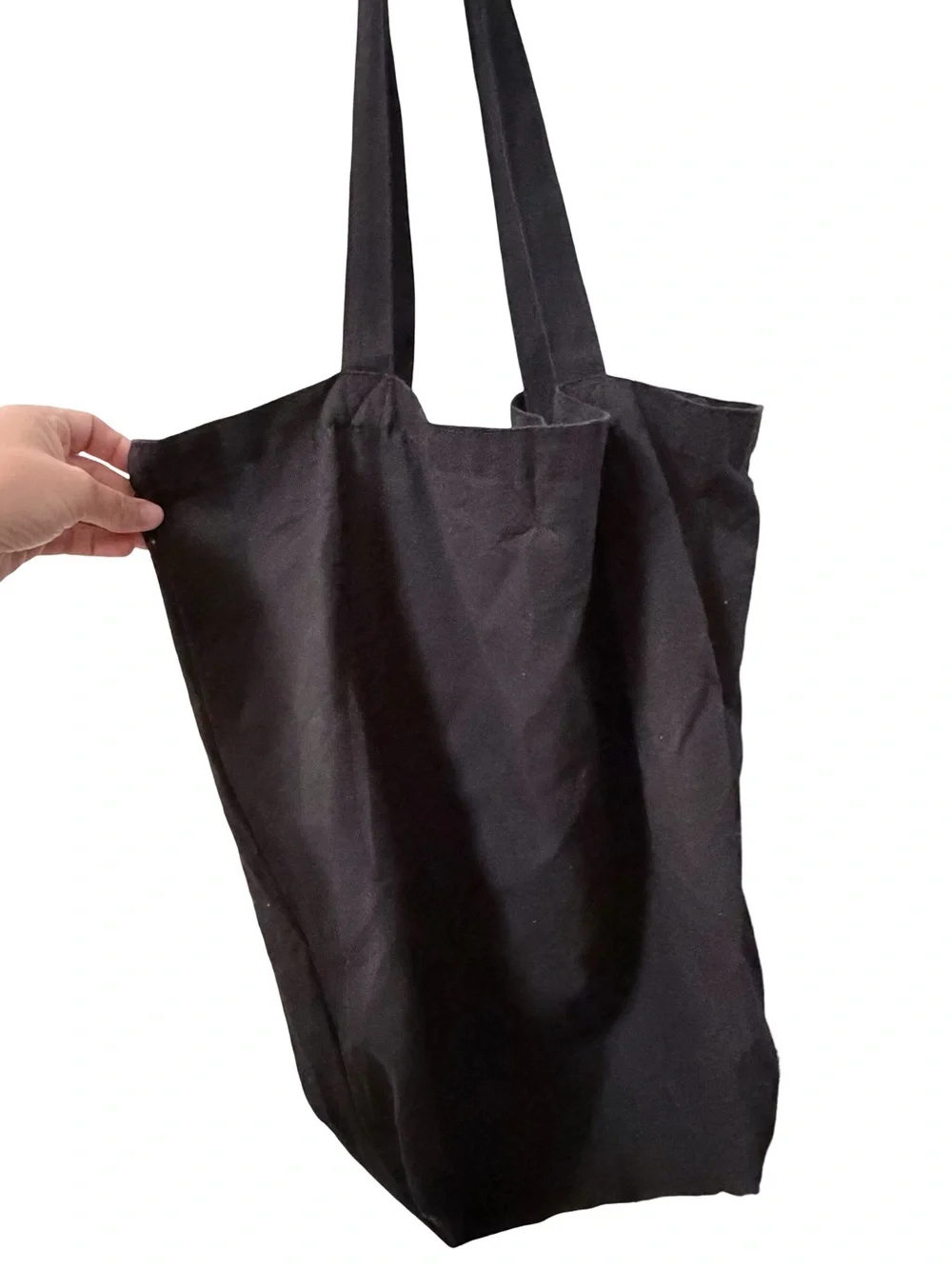 Twitter #totes Black Canvas Tote Bag with Blue Bird Logo